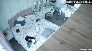 Sexy brunette prefers to work in bed and without sexy lingerie