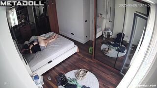 Excited husband very quickly cum on the chubby milf's body
