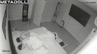 Smiling mistress takes her horny husband's cock into her tantalizing pussy