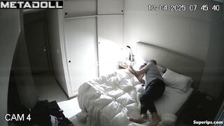 Elderly husband quickly fucked a chubby milf while everyone was gone