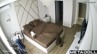 Fat bearded man gave his skinny girlfriend a hardcore sex session