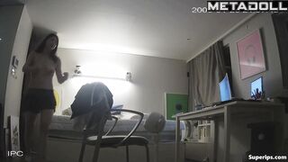 Asian couple having awesome 69 sex in the romantic atmosphere