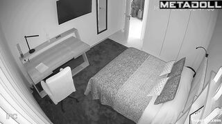 Young and hot couple kissing naked in bed after cool date