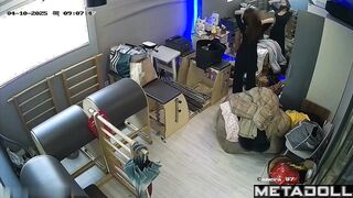 Sexy brunette changes outfits to pick the best for her hot body