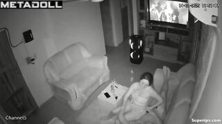 This couple scrolls their phones after a tiring day
