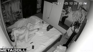 Boyfriend sucking her nipples while she is in cowgirl position