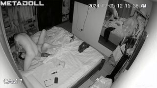Boyfriend sucking her nipples while she is in cowgirl position