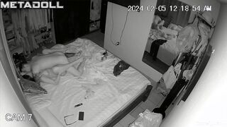 Boyfriend sucking her nipples while she is in cowgirl position