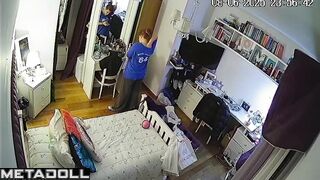 Redhead teen girl guesses that she is being spied on