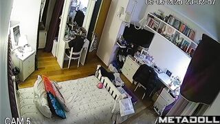Redhead teen girl guesses that she is being spied on