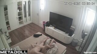 Heated boyfriend inserts his fingers and cock into Asian girl's hairy pussy