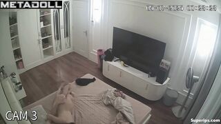 Heated boyfriend inserts his fingers and cock into Asian girl's hairy pussy