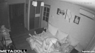 Bald husband turned on the redheaded milf by playing with her cunt