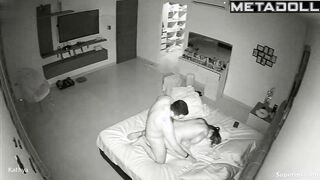 He kneading her back after sex, look / bedroom video