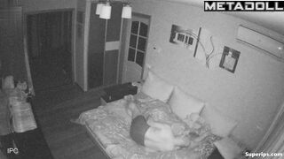 Bald boyfriend fucking his woman in the night, look