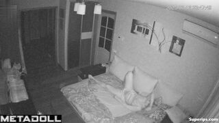 Bald boyfriend fucking his woman in the night, look