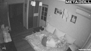 Bald boyfriend fucking his woman in the night, look
