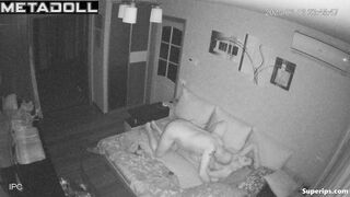Bald boyfriend fucking his woman in the night, look