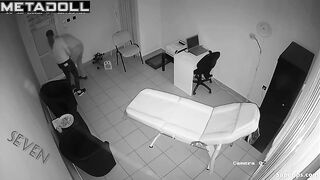 Naughty patient liked her doc so much that she kissed him during work