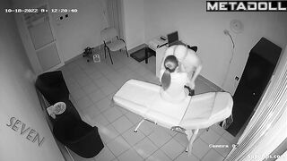 Naughty patient liked her doc so much that she kissed him during work