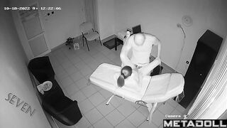 Naughty patient liked her doc so much that she kissed him during work
