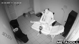 Naughty patient liked her doc so much that she kissed him during work