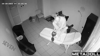 Naughty patient liked her doc so much that she kissed him during work