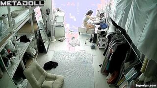 Hidden cam in wardrobe of young girl changing her outfits