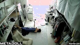 Hidden cam in wardrobe of young girl changing her outfits