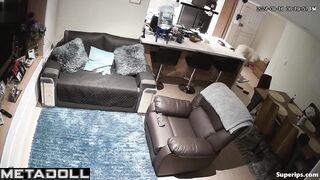 Hidden living room camera fixed their wild fuck, look