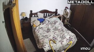 Finally, she took a shower and put on some cream, now she can sleep