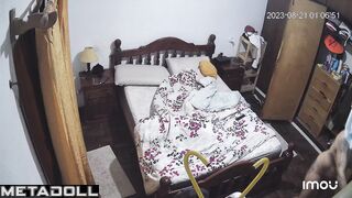 Finally, she took a shower and put on some cream, now she can sleep