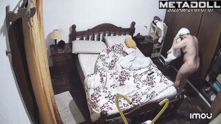 Finally, she took a shower and put on some cream, now she can sleep