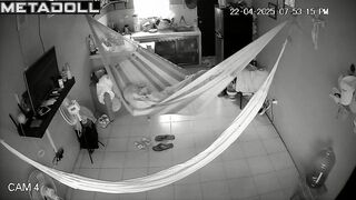 Hammock is the best place to play with partner's body, look (hidden video)