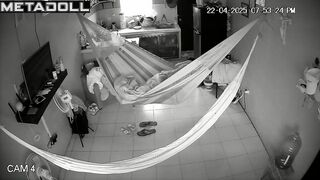 Hammock is the best place to play with partner's body, look (hidden video)