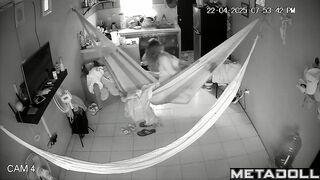 Hammock is the best place to play with partner's body, look (hidden video)