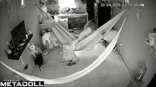 Hammock is the best place to play with partner's body, look (hidden video)