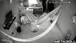 Hammock is the best place to play with partner's body, look (hidden video)