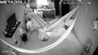 Hammock is the best place to play with partner's body, look (hidden video)