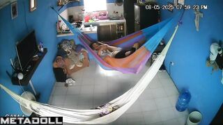 Hammock is the best place to play with partner's penis, look