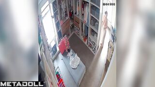 She doesn't know what to wear to please her fucker, hidden cam