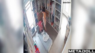 She doesn't know what to wear to please her fucker, hidden cam