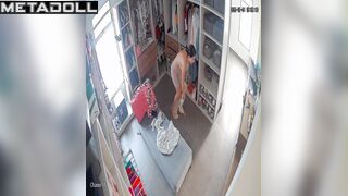 She doesn't know what to wear to please her fucker, hidden cam