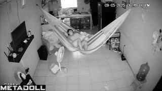 Wife making him handjob during sleep - living room tape