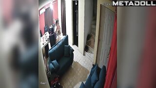 Old fart fucking his young wife - living room video