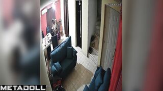 Old fart fucking his young wife - living room video