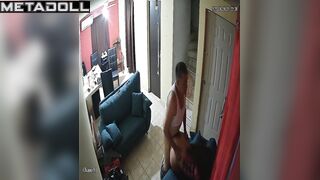 Old fart fucking his young wife - living room video