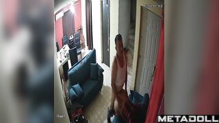 Old fart fucking his young wife - living room video