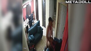 Old fart fucking his young wife - living room video