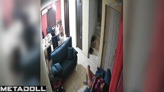 Old fart fucking his young wife - living room video
